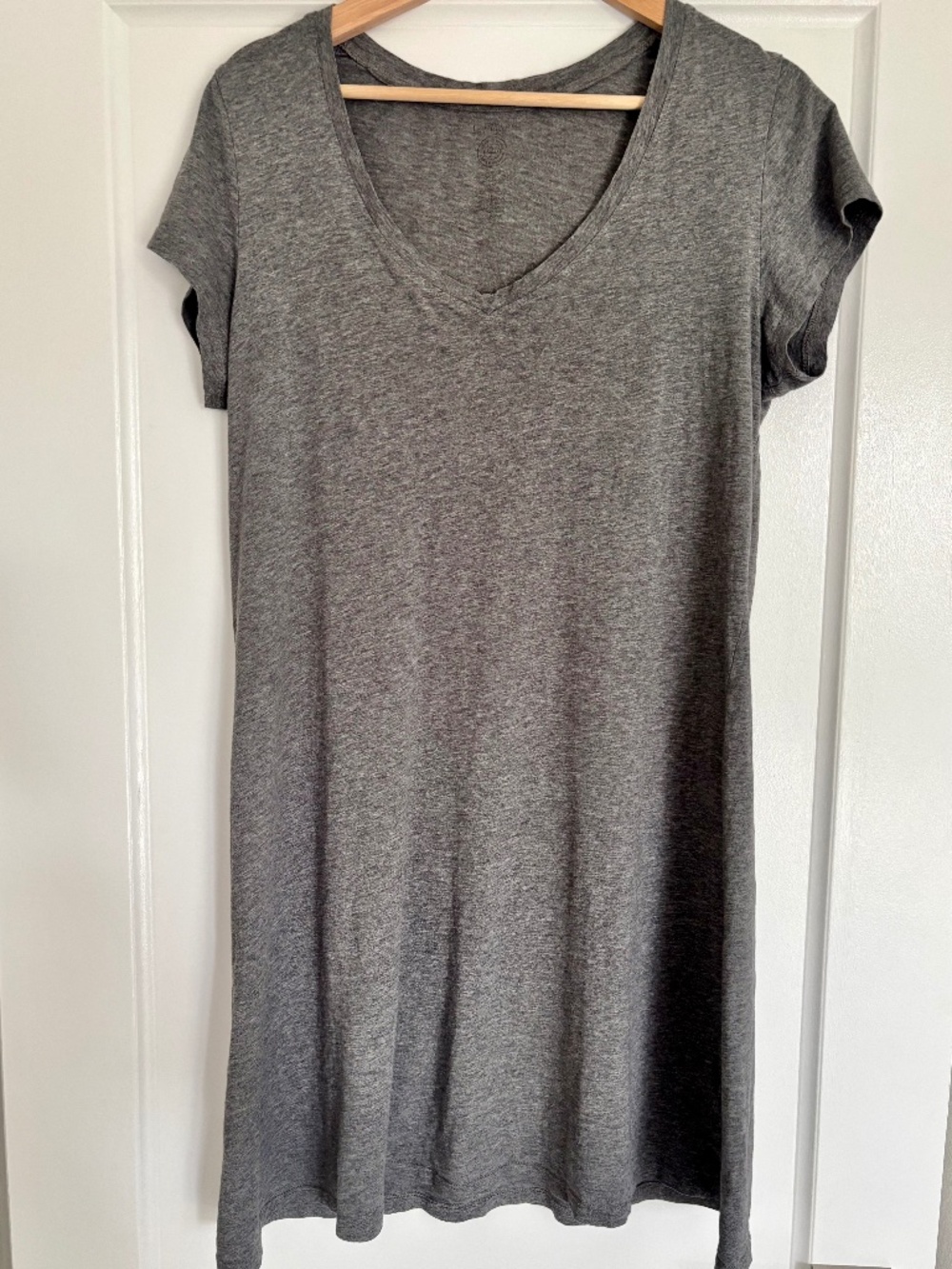 Lord & Taylor Heather Grey Organic Cotton Sleep shirt/Nightie Women’s Size Large